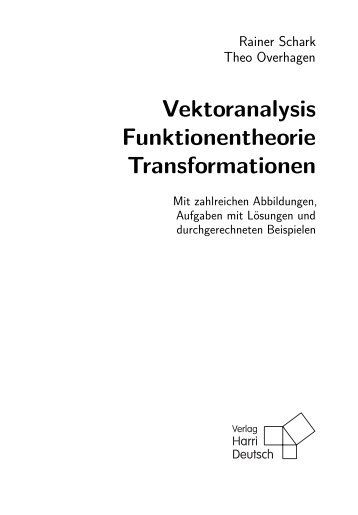 Vektoranalysis Funktionentheorie Transformationen