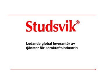 Presentation - Studsvik