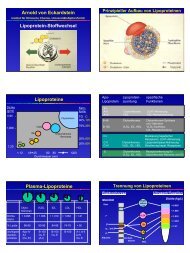 Arnold von Eckardstein Lipoprotein-Stoffwechsel Lipoproteine ...