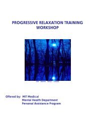 PROGRESSIVE RELAXATION TRAINING - Human Resources at MIT