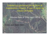 Elaborazioni preliminari per un Piano di Assestamento forestale. Il ...