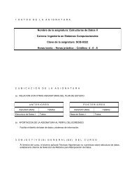 Nombre de la asignatura: Estructuras de Datos II Carrera: IngenierÃ­a ...