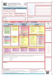 Toxikologie/Drogen/Medikamente - Institut für Klinische Chemie ...