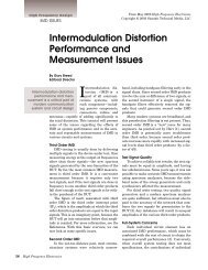 Intermodulation Distortion Performance and Measurement Issues