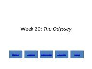 Week 20: The Odyssey