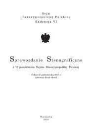 Sprawozdanie Stenograficzne - Sejm Rzeczypospolitej Polskiej