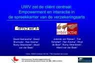 UWV zet de cliÃ«nt centraal: Empowerment en interactie in ... - EMGO