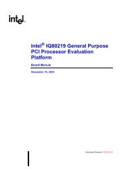 Intel(R) 80219 General Purpose PCI Processor Evaluation Platform ...