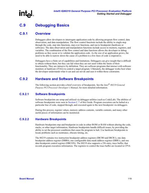 Intel(R) 80219 General Purpose PCI Processor Evaluation Platform ...