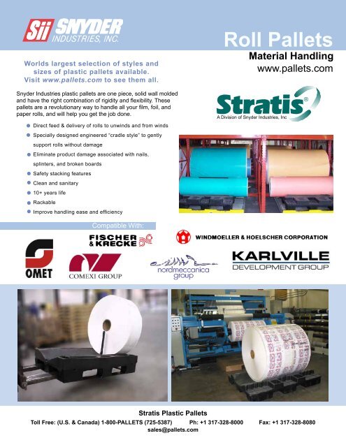 Material Handling Roll Pallets - Stratis Plastic Pallets