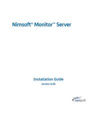 Nimsoft Monitor Server Installation Guide