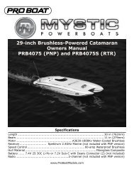 Mystic 29 Catamaran BL RTR Manual - Pro Boat