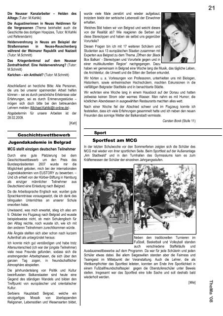 Schulzeitung MCG Juni 2007