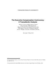 The Executive Compensation Controversy - Fondazione Rodolfo ...