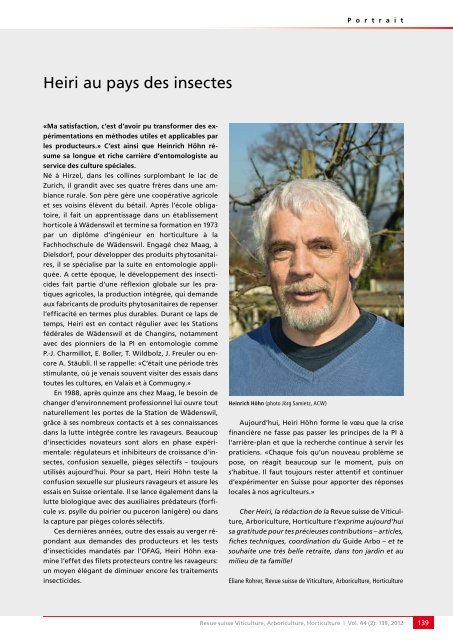 Télécharger le PDF - Revue suisse de viticulture arboriculture ...