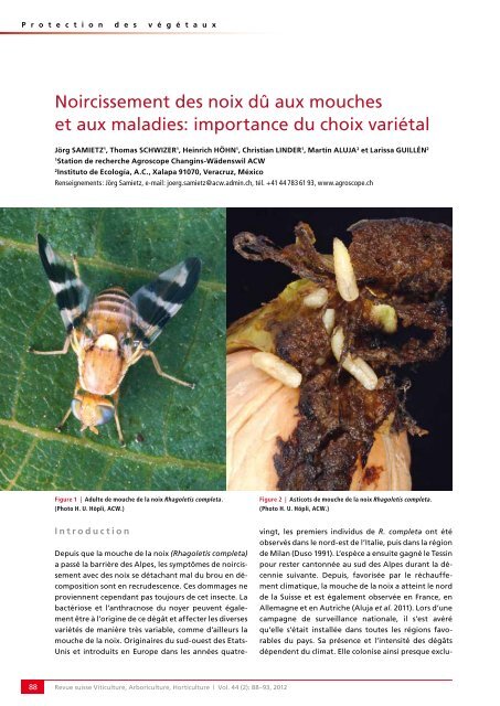 Télécharger le PDF - Revue suisse de viticulture arboriculture ...