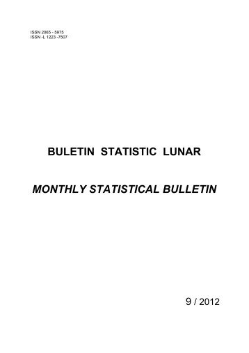 BULETIN STATISTIC LUNAR MONTHLY STATISTICAL BULLETIN