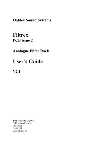 Filtrex 1 iss 2 User Guide.pdf - Oakley Sound Systems