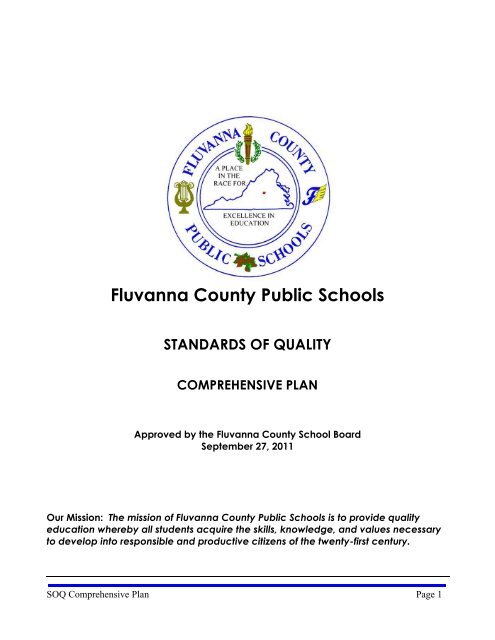 Standards of Quality and Comprehensive Plan - Fluvanna County ...