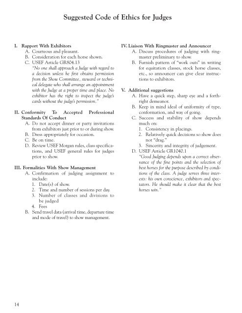 Judging School Handbook - American Morgan Horse Association