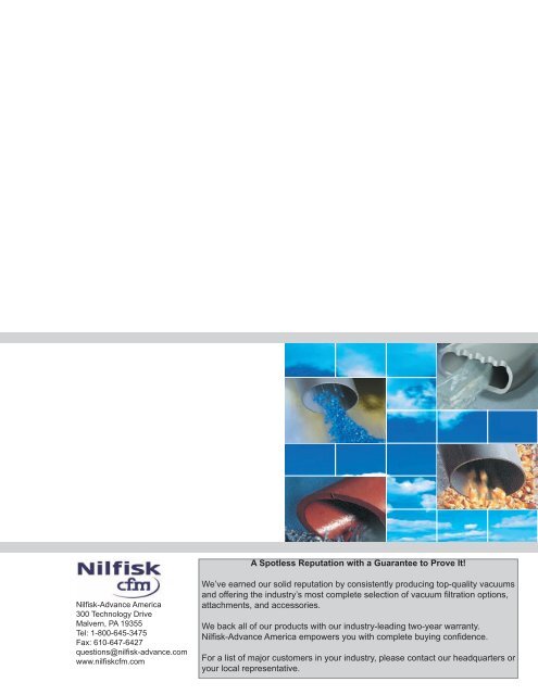 CFM 127 - Nilfisk Industrial Vacuums