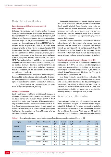 Télécharger le PDF - Revue suisse de viticulture arboriculture ...