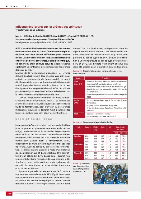 Télécharger le PDF - Revue suisse de viticulture arboriculture ...