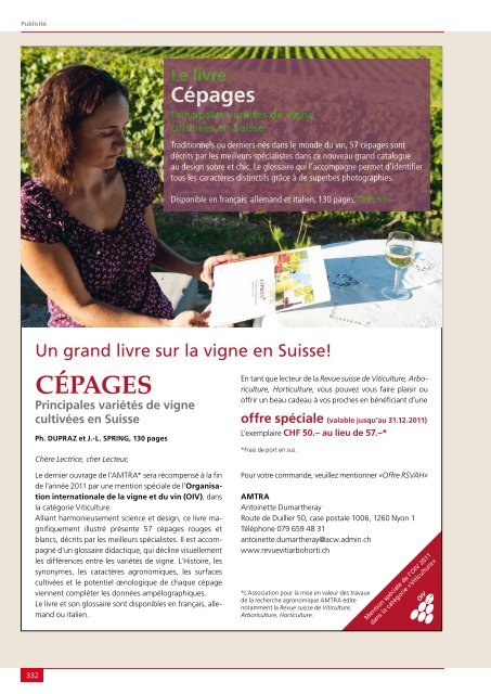 Télécharger le PDF - Revue suisse de viticulture arboriculture ...