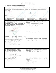 8.4 Vector and Parametric Equations of a Plane A ... - La Citadelle