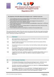 ALS1 / ILS Regulations - Australian Resuscitation Council