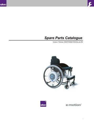 PARTS-PUBLISHER Workbench - Alber E-Motion ... - Invacare