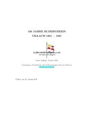 100 jahre ruderverein villach 1881 - 1981 - ruderverein villach von ...