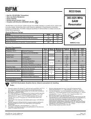 303.825 MHz SAW Resonator RO3104A - RF Monolithics, Inc.