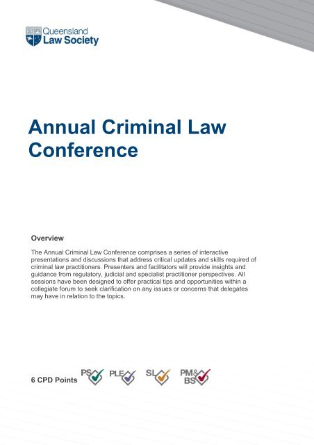 Annual Criminal Law Conference - Queensland Law Society