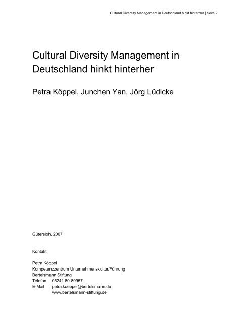 Studie: Cultural Diversity Management in Deutschland hinkt hinterher