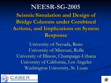 University of Missouri, Rolla - Network for Earthquake Engineering ...