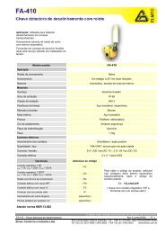 FA-410 Atende norma NBR 13.862 - Elmec ComÃ©rcio e IndÃºstria Ltda