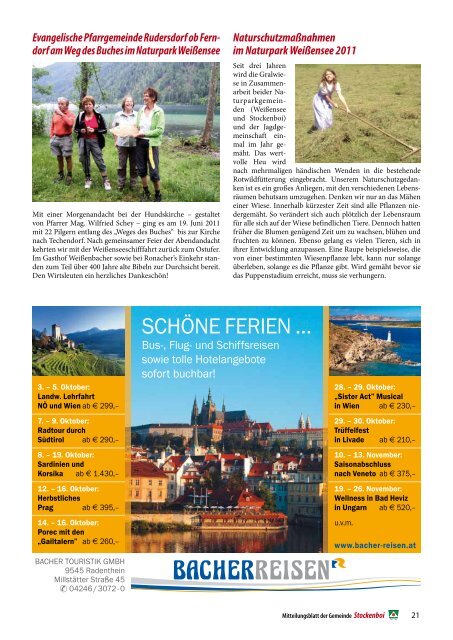 Ausgabe vom Oktober 2011 - in Stockenboi!