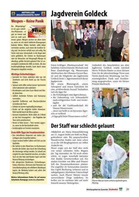 Ausgabe vom Oktober 2011 - in Stockenboi!