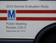 Route 23A/C: Presentation for Public Meeting #1 - Metrobus Studies