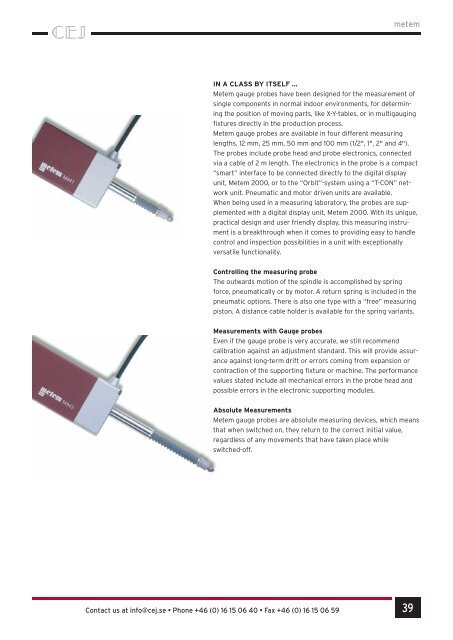 Dimensional Metrology - Procontrol AMC