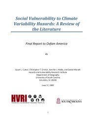Social Vulnerability to Climate Variability Hazards - Vulnerability and ...