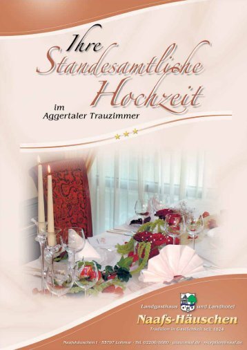 Das Standesamt im Haus - Landhotel Naafs-Häuschen