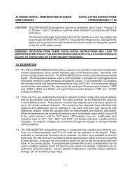 DSM-43820DUS Installation Instructions - Altronic Inc.