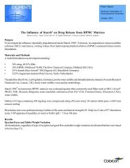 Influence of Starch on Drug Release from HPMC Matrices - Colorcon