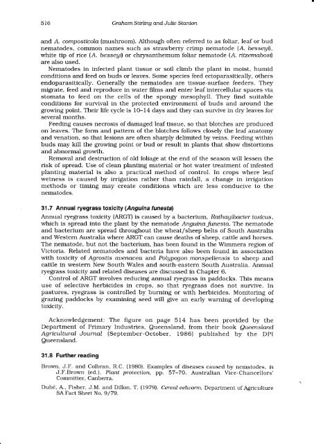 NEMATODE DISEASES AND THEIR CONTROL Graham Stirling ...