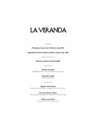 La Veranda Dinner Menu - Ask Mr. Cruise