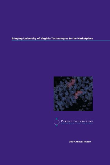 2007 Annual Report (PDF) - U.Va. Innovation - University of Virginia