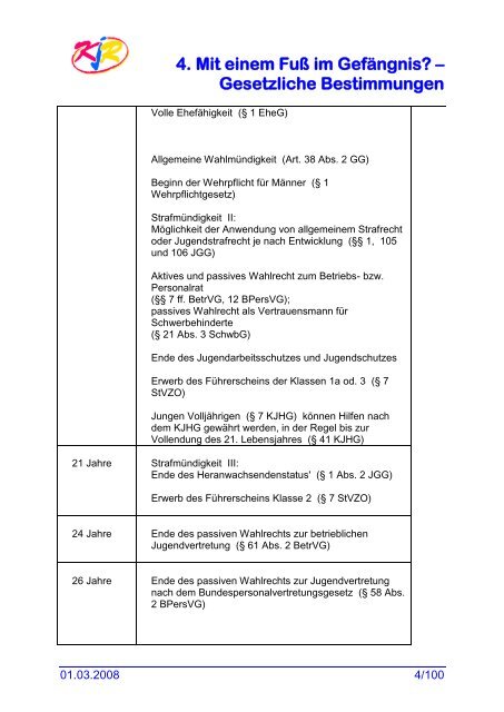 Gesetzliche Bestimmungen - Kreisjugendring Dachau