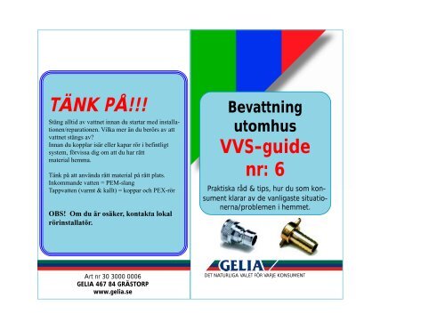 Gelia - VVS Guide 6. Bevattning utomhus PDF, 58 kB